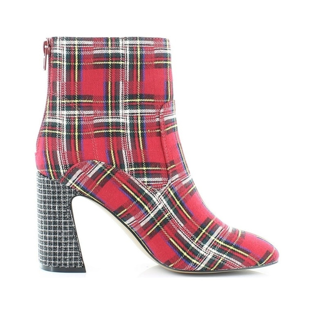 Betsey Johnson Blanche Plaid Heeled Bootie -9.5